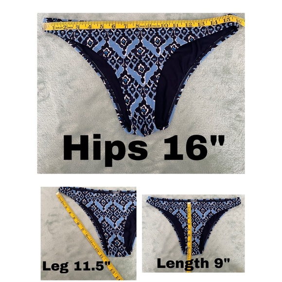 Aerie Junior’s Geo Print Blue Bikini Set (Size L) - Picture 6 of 8